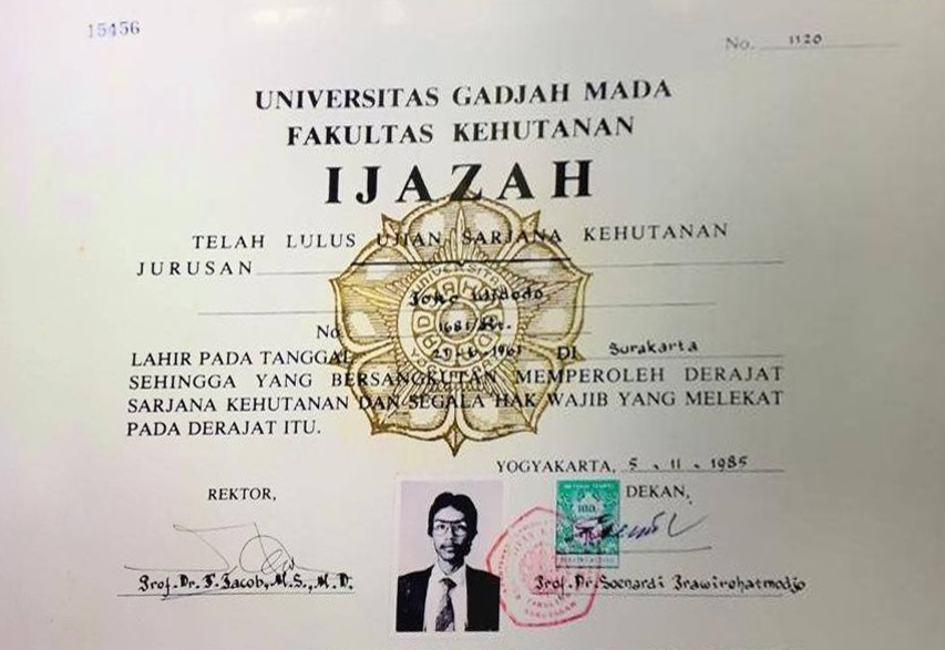 Ijazah Joko Widodo yang beredar di internet