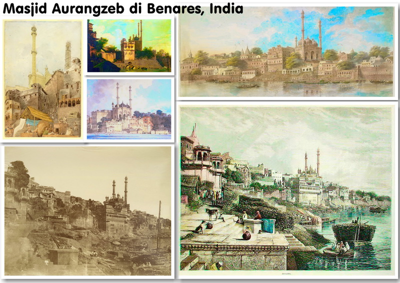 Masjid Aurangzeb di Benares India, kuno dan indah ...