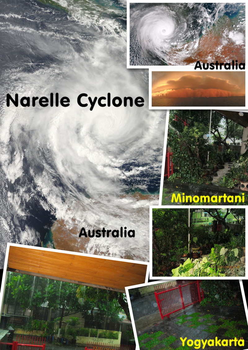 Siklon tropis Narelle di pantai barat Australia!