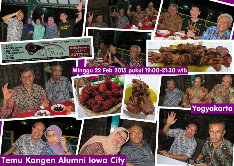 Temu Kangen Iowa City, Yogyakarta: Minggu, 22 Februari 2015!