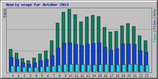 Hourly usage for October 2013