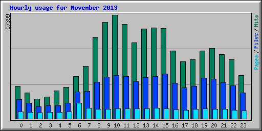 Hourly usage for November 2013
